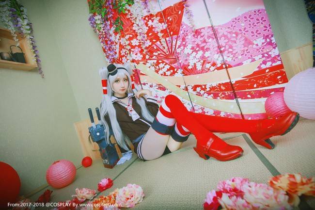 Cosplay福利/舰队Collection天津风JK制服诱惑丝袜腿控Cos福利