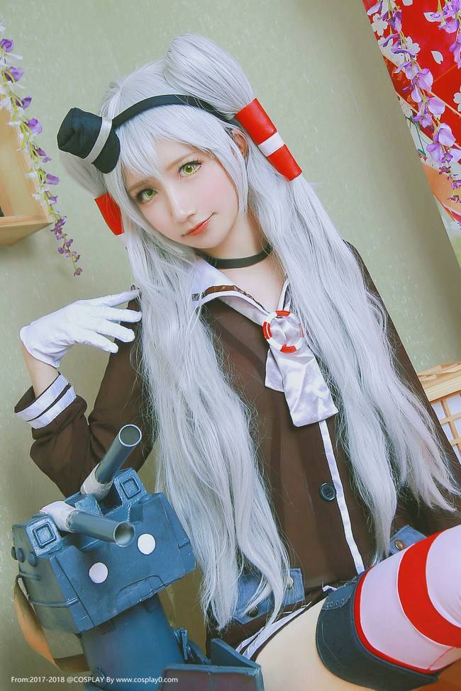 Cosplay福利/舰队Collection天津风JK制服诱惑丝袜腿控Cos福利