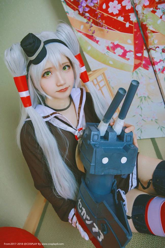 Cosplay福利/舰队Collection天津风JK制服诱惑丝袜腿控Cos福利