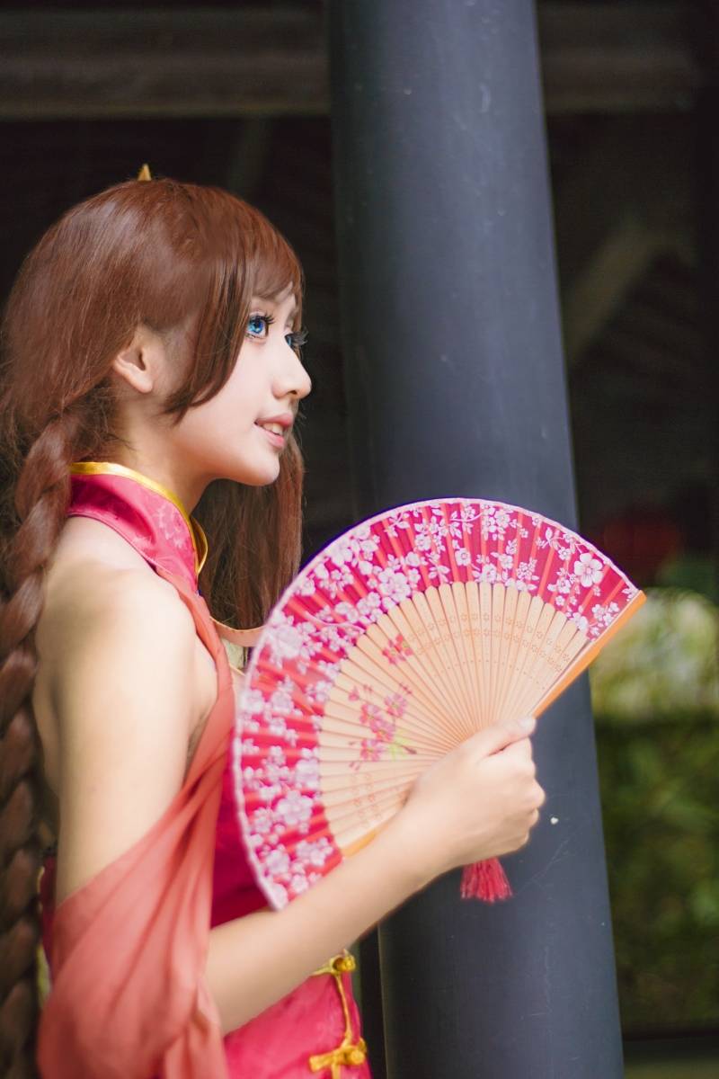 Cosplay福利/王者荣耀大乔同人旗袍美女美腿Cosplay古风图片