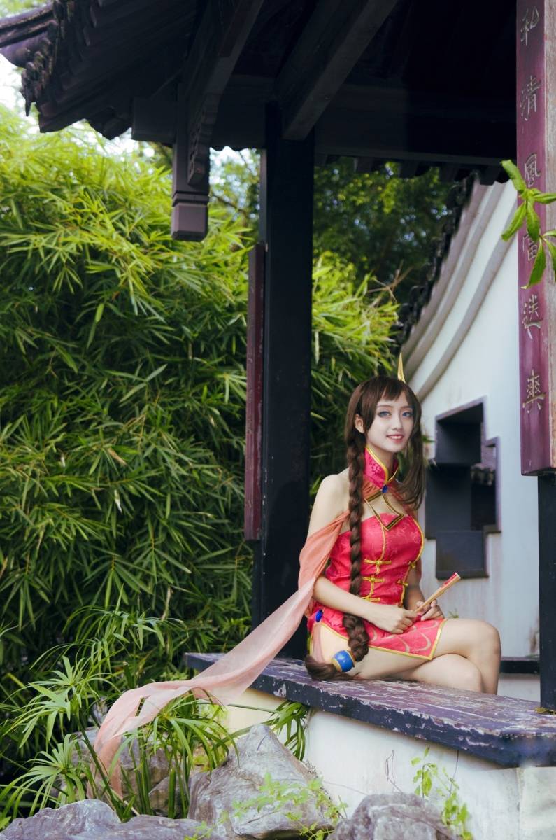 Cosplay福利/王者荣耀大乔同人旗袍美女美腿Cosplay古风图片