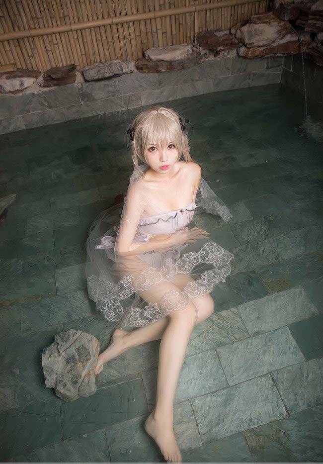 Cosplay福利/二次元美女湿身诱惑扮演春日野穹水着Cosplay福利