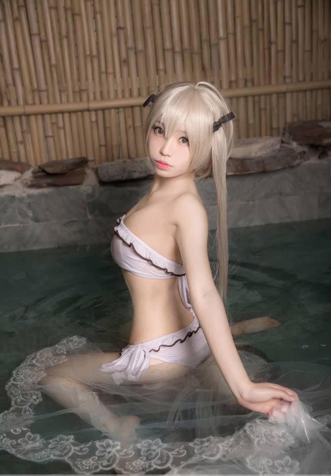 Cosplay福利/二次元美女湿身诱惑扮演春日野穹水着Cosplay福利