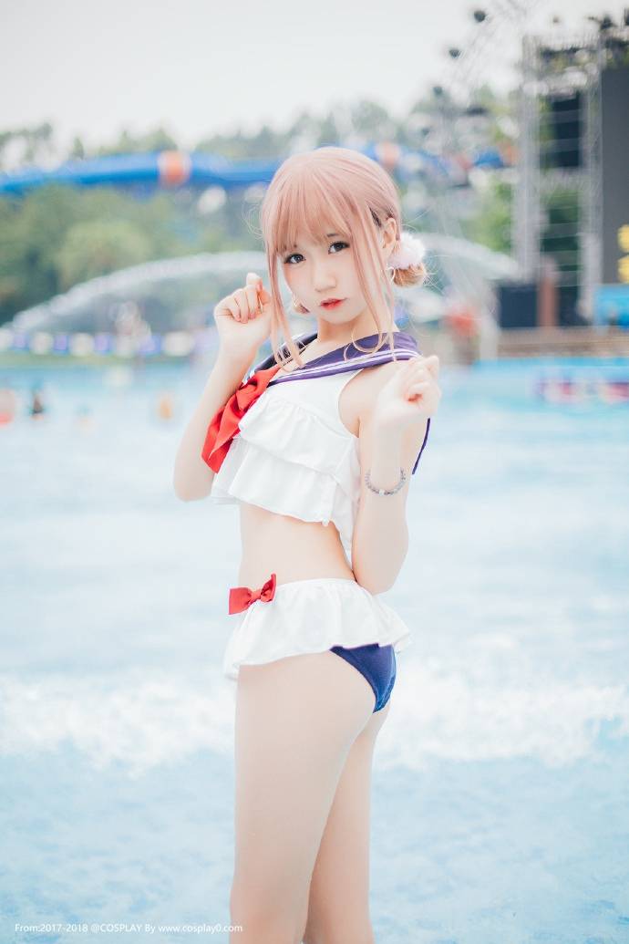 Cosplay福利/二次元萌妹子水着比基尼美女湿身诱惑腿控Cosplay福利