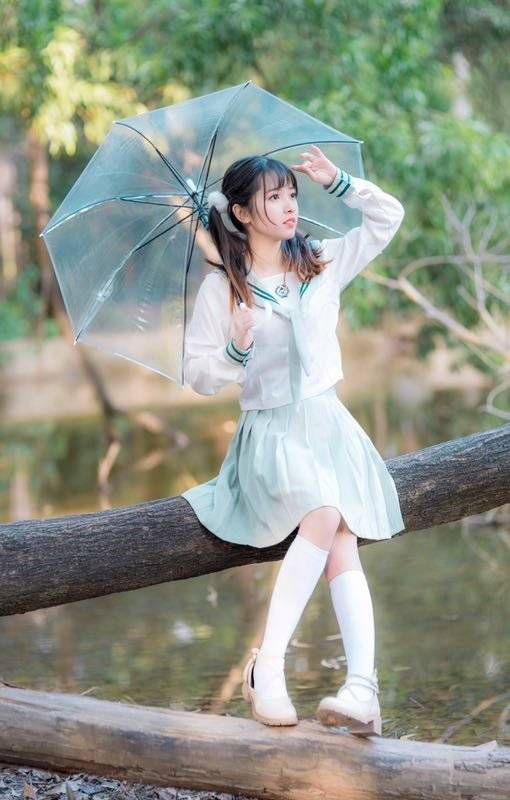 Cosplay福利/二次元萌妹子学生制服日常JK制服美女写真图片