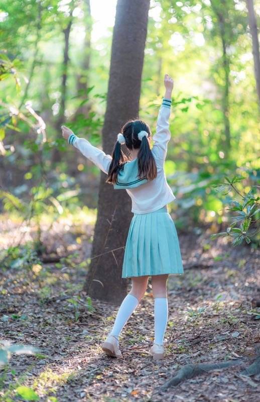 Cosplay福利/二次元萌妹子学生制服日常JK制服美女写真图片
