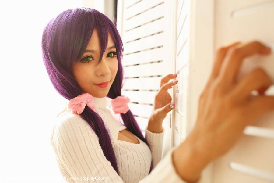 Cosplay福利/木子夕夕夕夕夕Cos东条希巨乳萝莉足控诱惑福利图