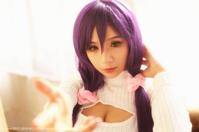 Cosplay福利/木子夕夕夕夕夕Cos东条希巨乳萝莉足控诱惑福利图