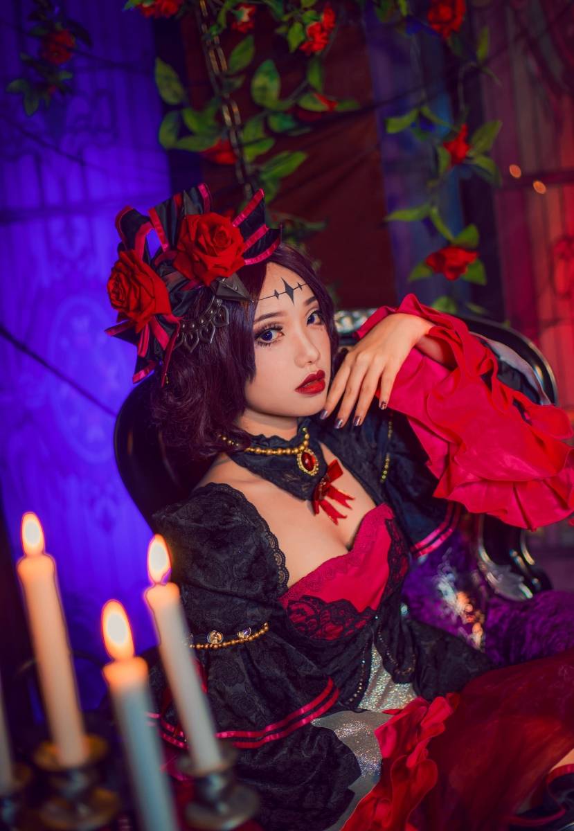 Cosplay福利/巨乳美女Cosplay王者荣耀露娜哥特玫瑰诱惑福利图片