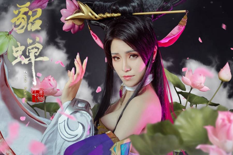 Cosplay福利/王者荣耀貂蝉真人古风巨乳美女Cosplay福利图片