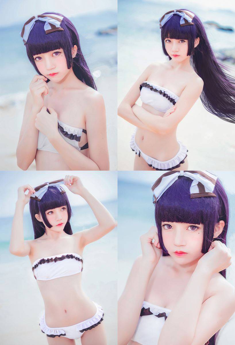 Cosplay福利/桜桃喵腿玩年Cosplay五更琉璃比基尼美女胖次福利