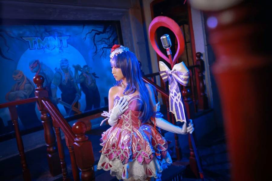 Cosplay福利/半次元宅男福利王者荣耀偶像歌手王昭君白丝Cos福利