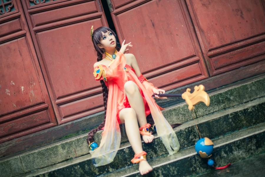 Cosplay福利/王者荣耀沧海之曜大乔萌妹子Cosplay足控福利