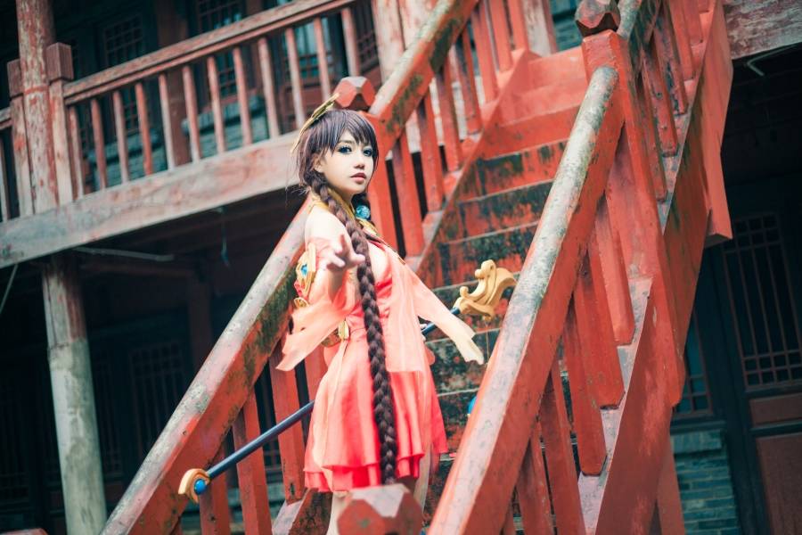 Cosplay福利/王者荣耀沧海之曜大乔萌妹子Cosplay足控福利