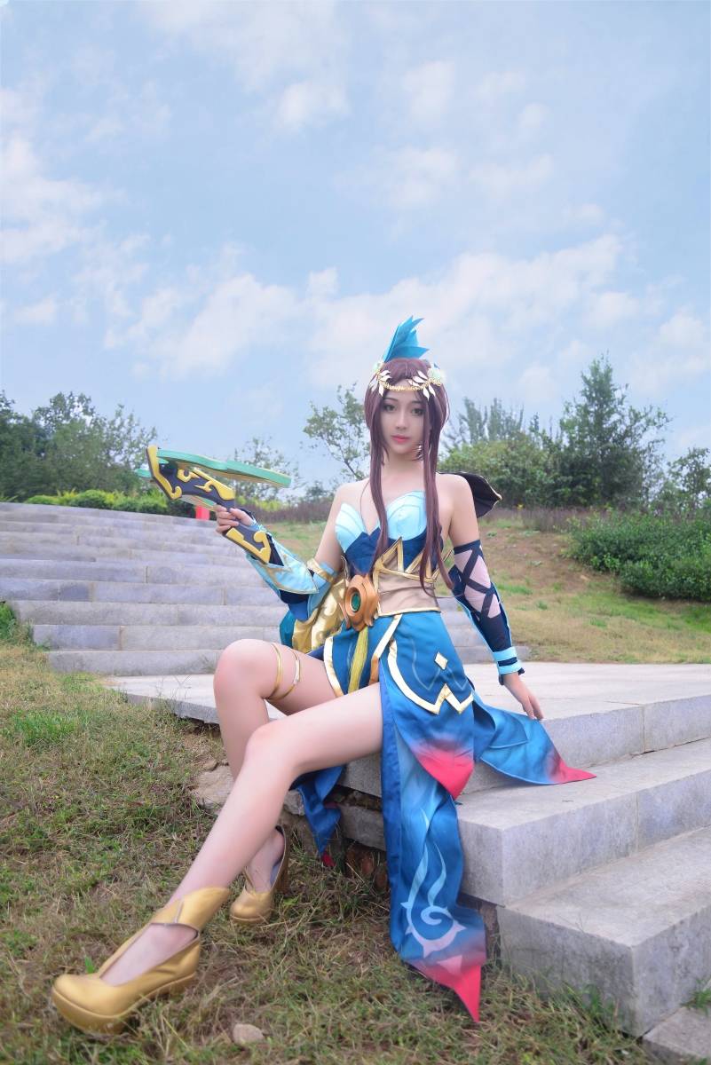 Cosplay福利/王者荣耀森之风灵虞姬性感美腿诱惑Cosplay福利