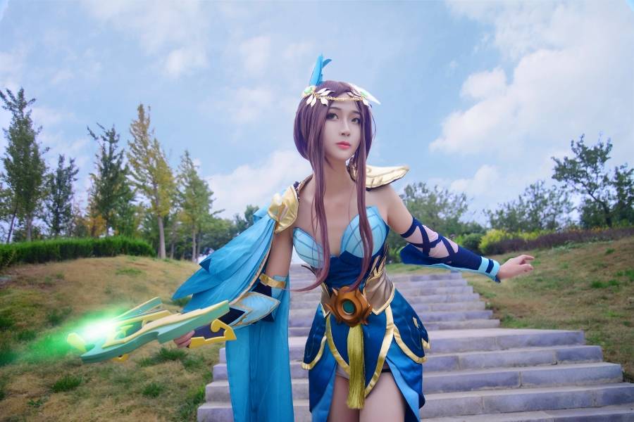 Cosplay福利/王者荣耀森之风灵虞姬性感美腿诱惑Cosplay福利