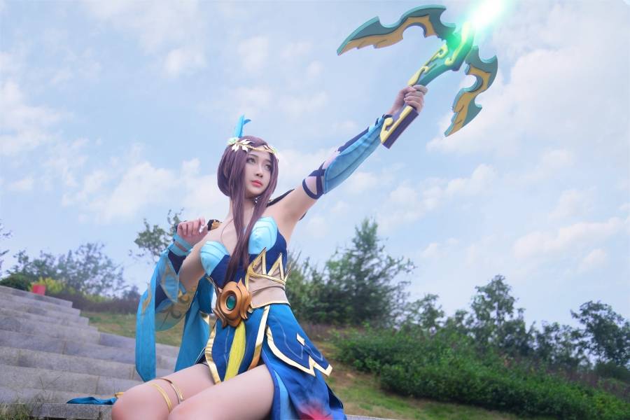 Cosplay福利/王者荣耀森之风灵虞姬性感美腿诱惑Cosplay福利