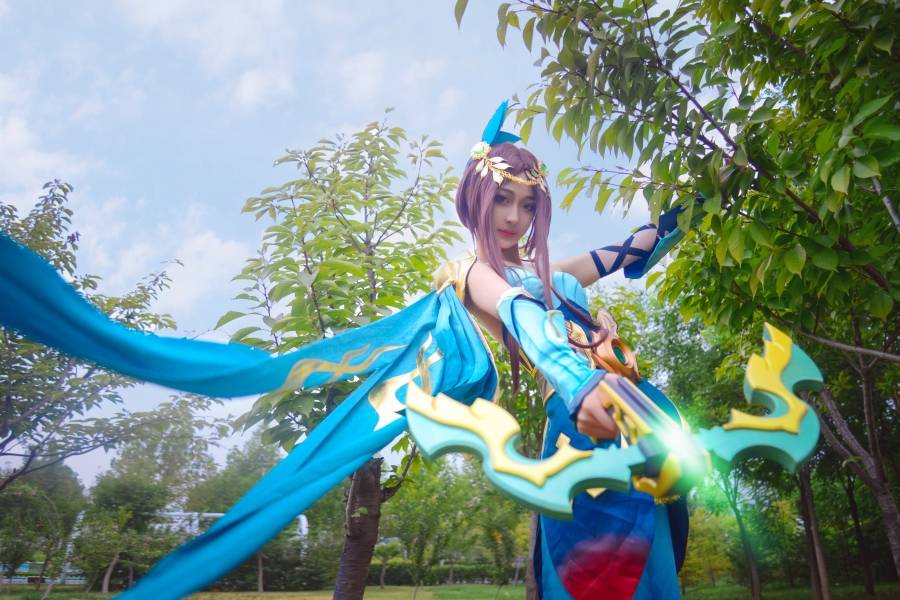 Cosplay福利/王者荣耀森之风灵虞姬性感美腿诱惑Cosplay福利