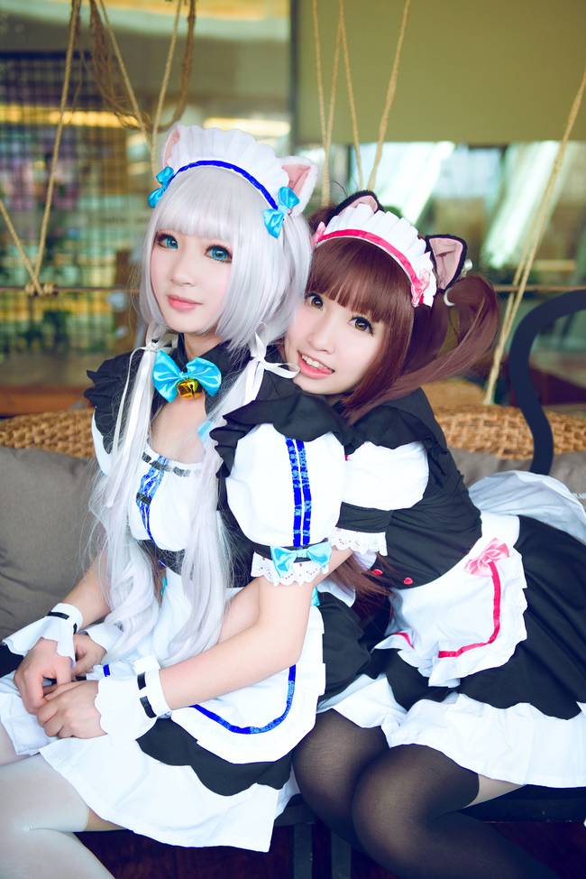 Cosplay福利/绝对领域猫系少女姐妹花女仆白丝萝莉Cosplay番号