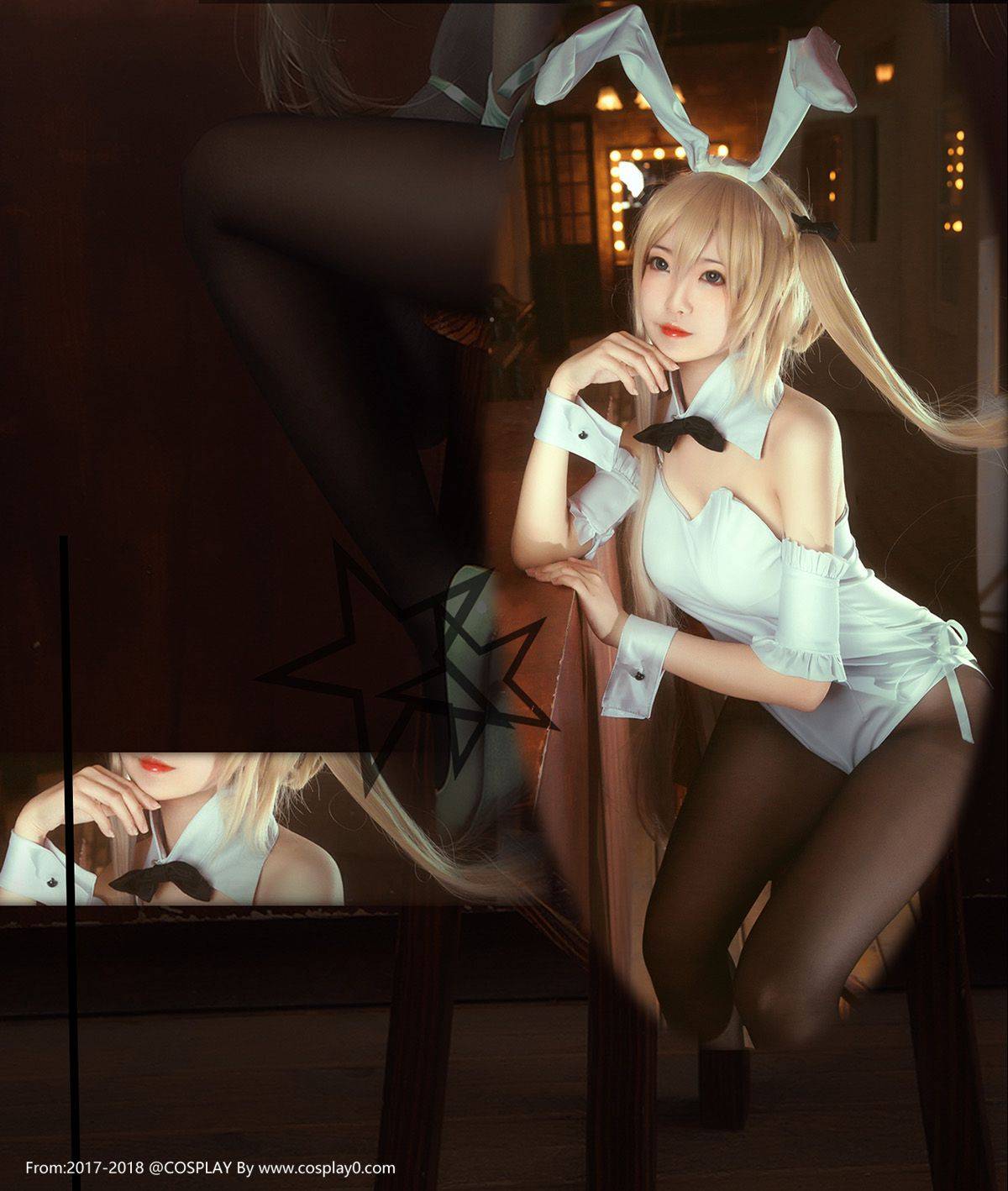 Cosplay福利/缘之空春日野穹穹妹兔女郎黑丝美腿Cosplay福利