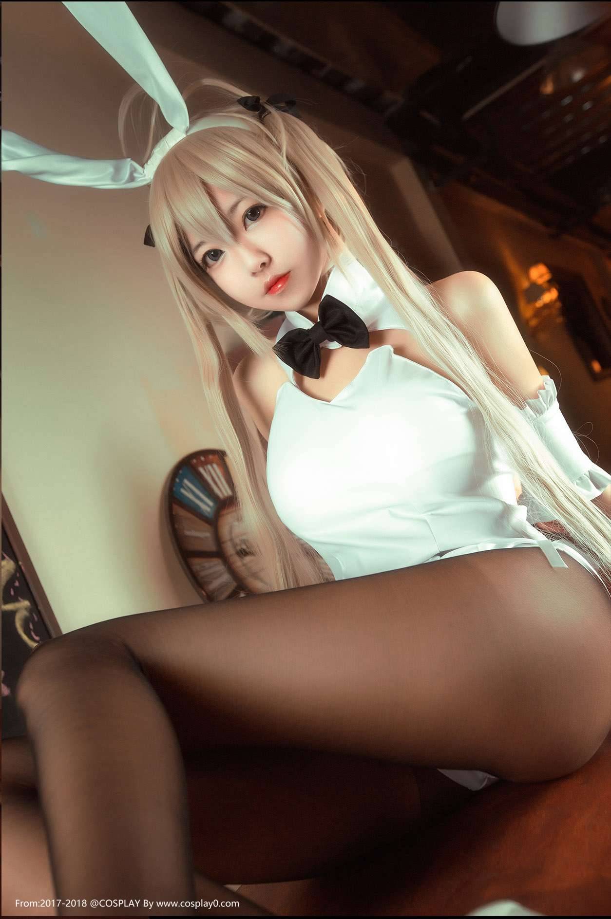 Cosplay福利/缘之空春日野穹穹妹兔女郎黑丝美腿Cosplay福利