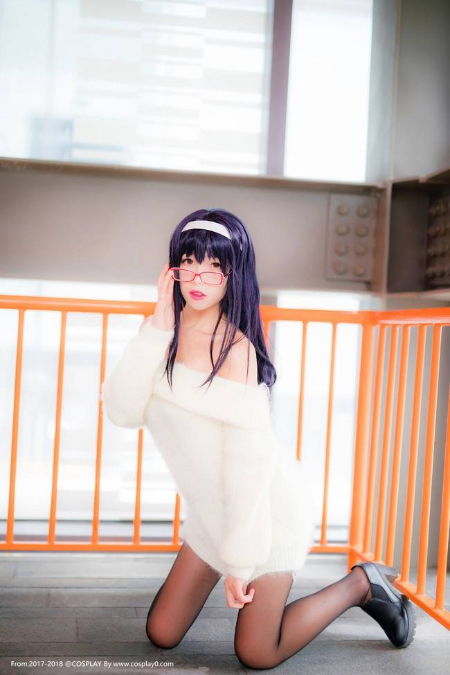 Cosplay福利/路人女主霞之丘诗羽黑丝诱惑无下限Cosplay福利图
