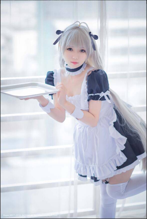Cosplay福利/二次元美女制服诱惑女仆装春日野穹Cosplay番号