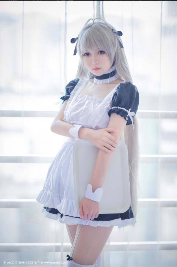 Cosplay福利/二次元美女制服诱惑女仆装春日野穹Cosplay番号