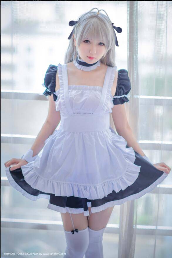 Cosplay福利/二次元美女制服诱惑女仆装春日野穹Cosplay番号