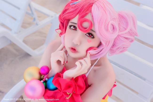 Cosplay福利/王者荣耀缤纷独角兽小乔泳装萝莉无圣光Cosplay福利