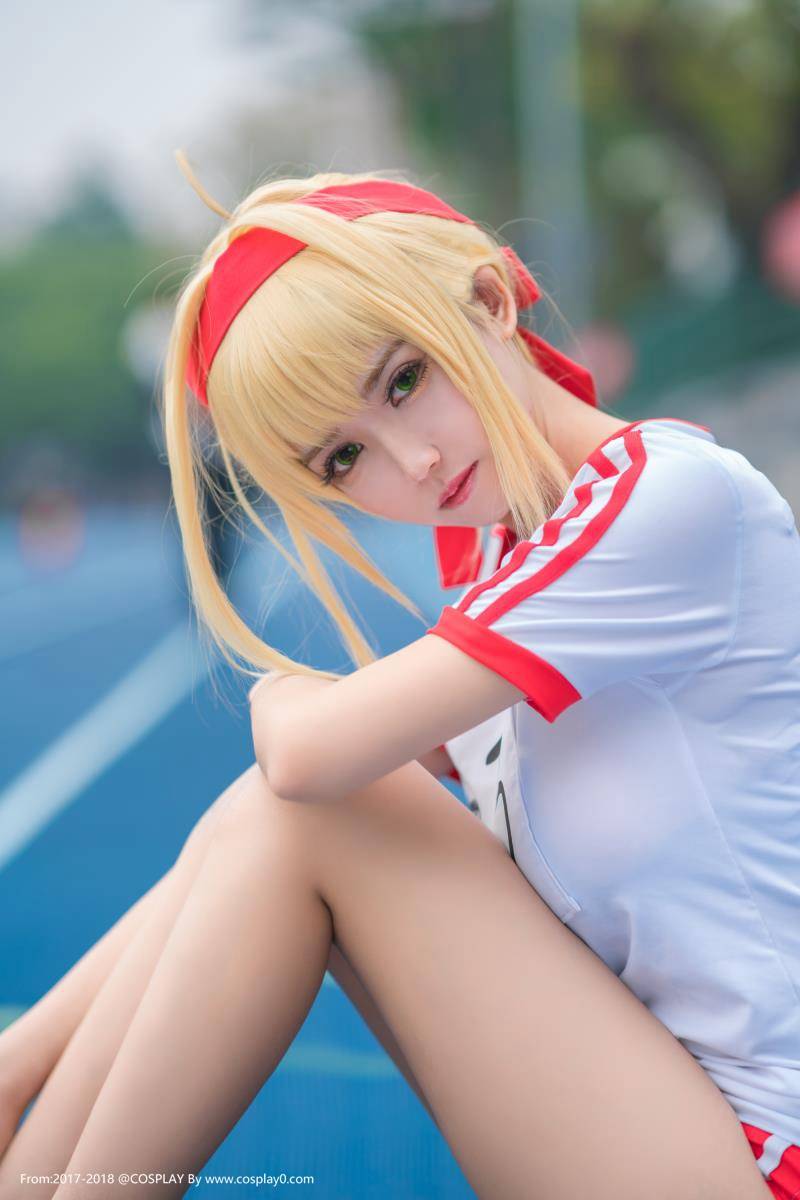 Cosplay福利/巨乳美女鳗鱼霏儿无下限Fate尼禄体操服Cos福利