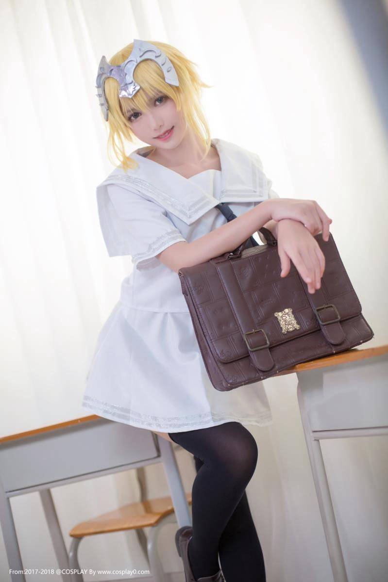 Cosplay福利/鳗鱼霏儿&大肉丸aimee姐妹花贞德内衣诱惑Cosplay福利