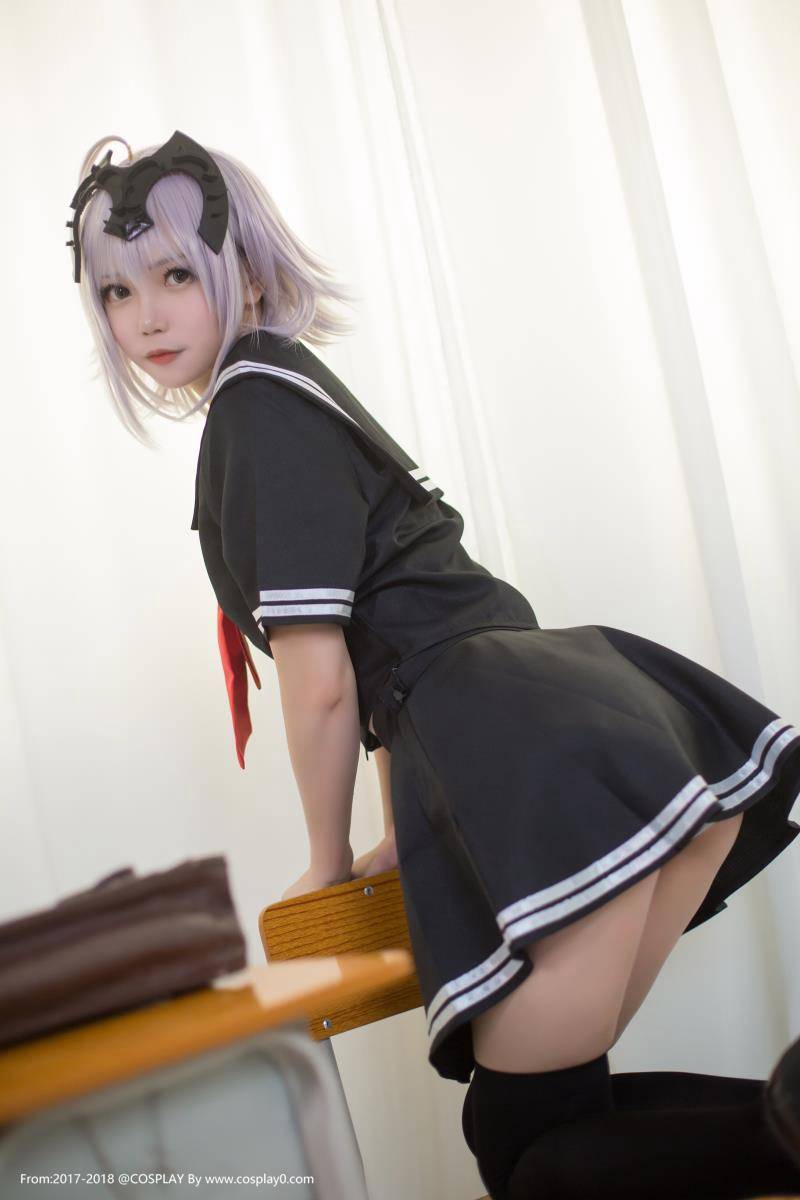 Cosplay福利/鳗鱼霏儿&大肉丸aimee姐妹花贞德内衣诱惑Cosplay福利