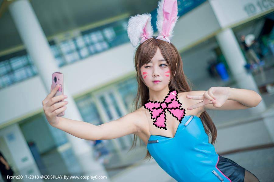 Cosplay福利/守望先锋御姐萌芽儿D.Va兔女郎黑丝美腿Cosplay福利