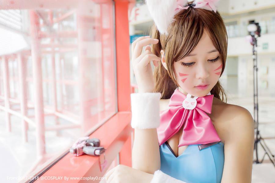 Cosplay福利/守望先锋御姐萌芽儿D.Va兔女郎黑丝美腿Cosplay福利