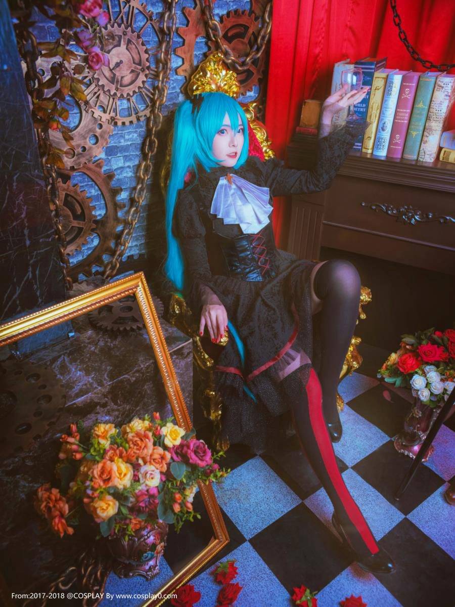 Cosplay福利/初音未来Miku吸血鬼同人黑丝诱惑Cosplay福利