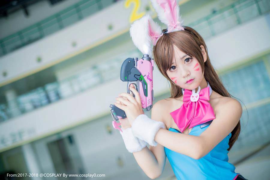 Cosplay福利/守望先锋御姐萌芽儿D.Va兔女郎黑丝美腿Cosplay福利
