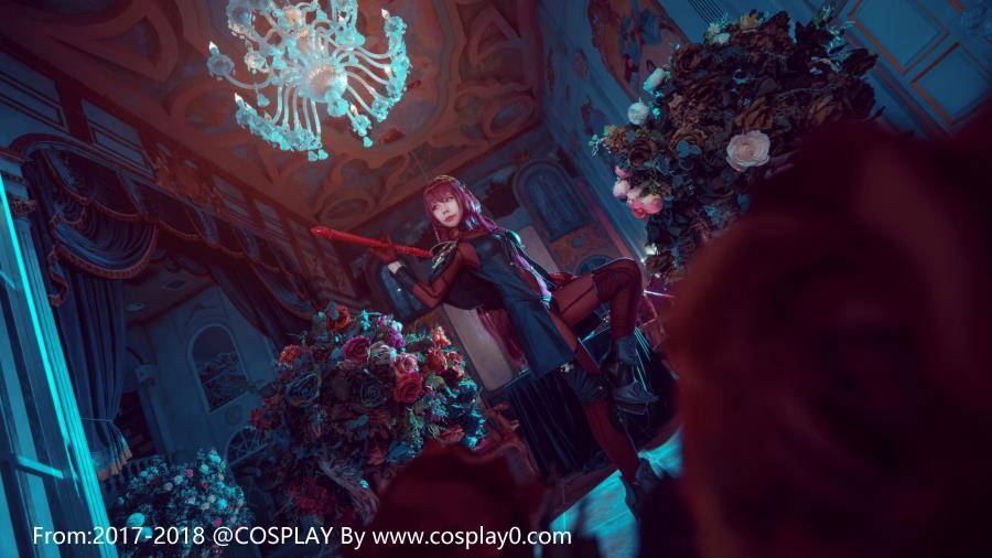 Cosplay福利/性感美女斯卡哈无内衣透明装极度诱惑福利Cosplay番号