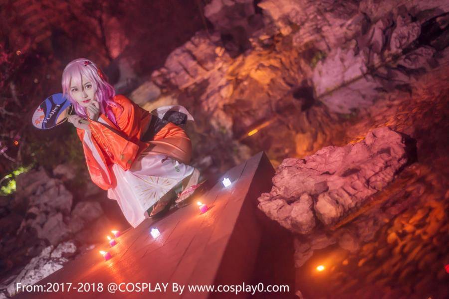 Cosplay福利/萝莉汐颜玲Cosplay罪恶王冠楪祈和风浴衣同人本子