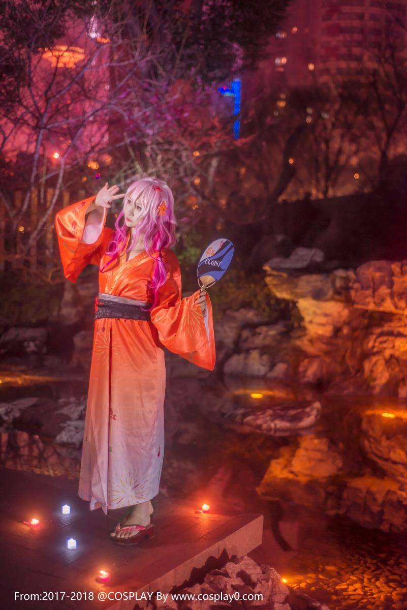 Cosplay福利/萝莉汐颜玲Cosplay罪恶王冠楪祈和风浴衣同人本子