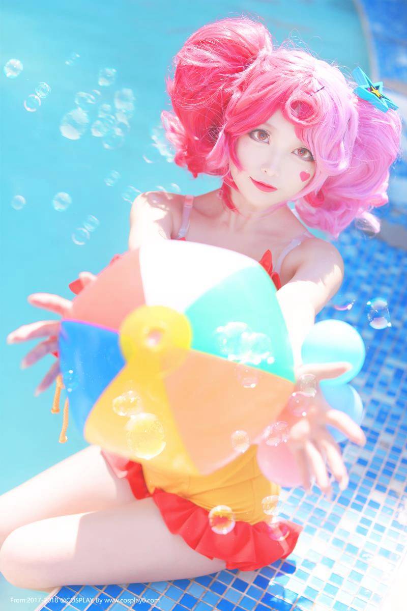 Cosplay福利/王者荣耀小乔水着泳装萝莉裸足无圣光Cosplay福利