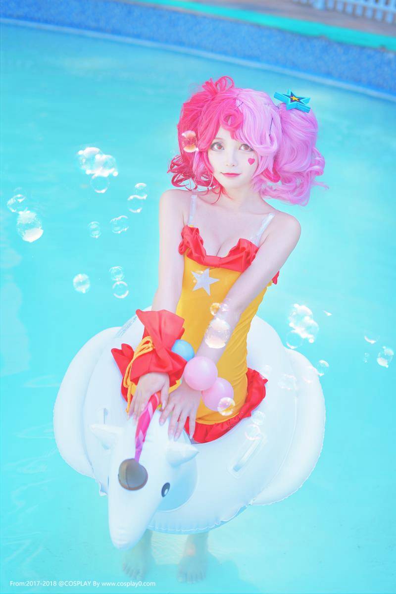 Cosplay福利/王者荣耀小乔水着泳装萝莉裸足无圣光Cosplay福利