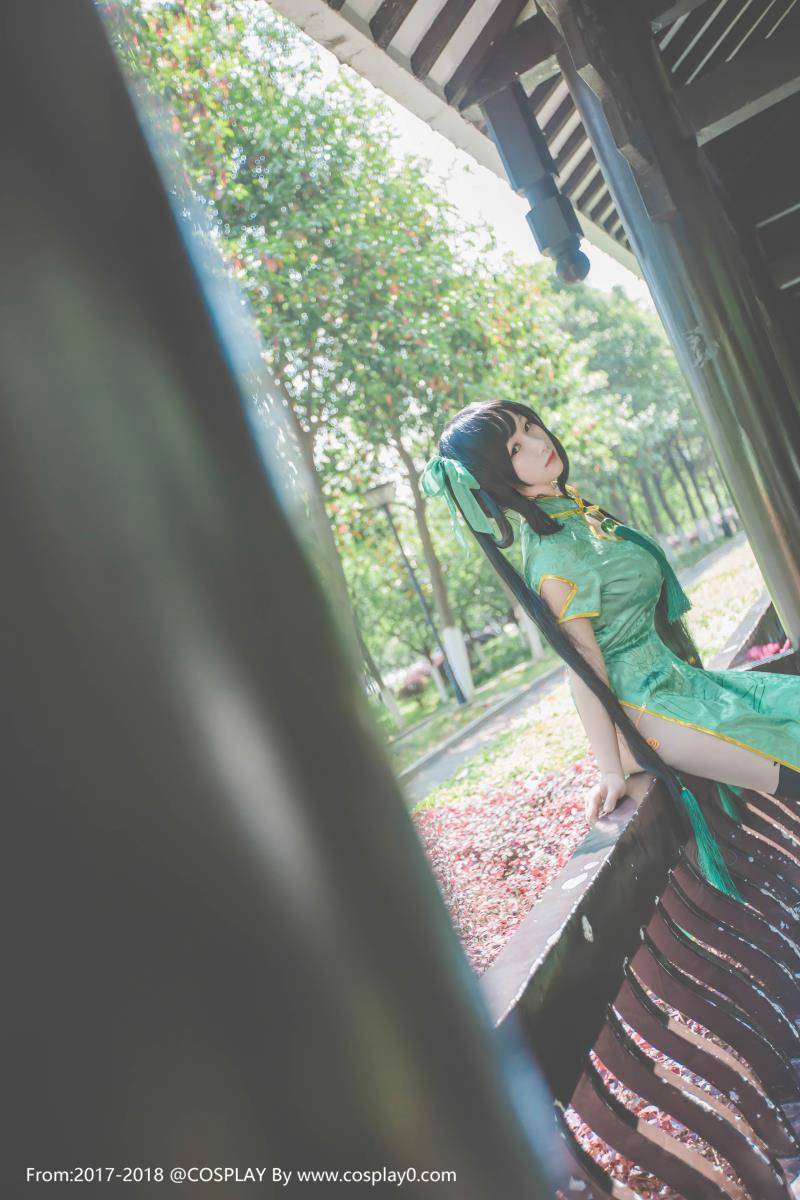 Cosplay福利/王者荣耀小乔孙尚香姐妹花旗袍Cosplay无内裤福利图片