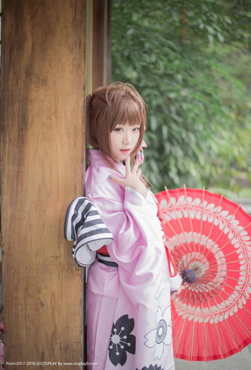 Cosplay福利/美少女萝莉魔卡少女樱木之本樱和服Cosplay图片
