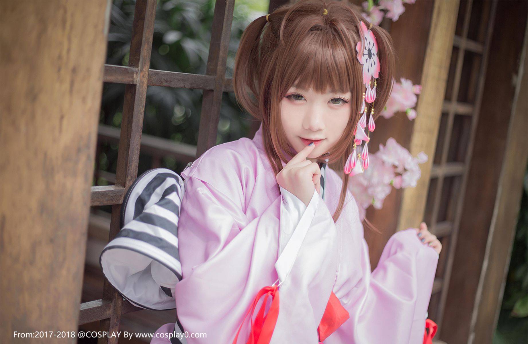 Cosplay福利/美少女萝莉魔卡少女樱木之本樱和服Cosplay图片