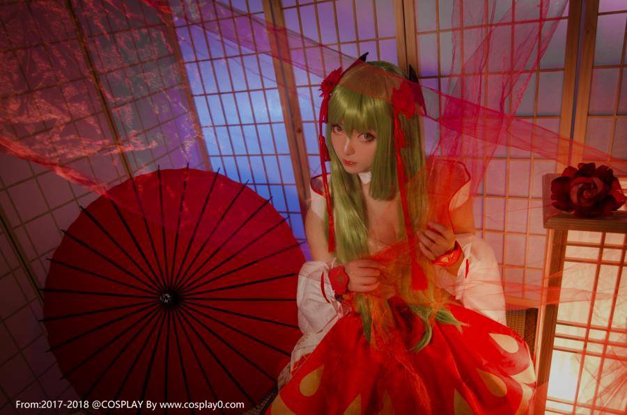 Cosplay福利/反叛的鲁路修c.c.白丝美女日系和服Cosplay图片