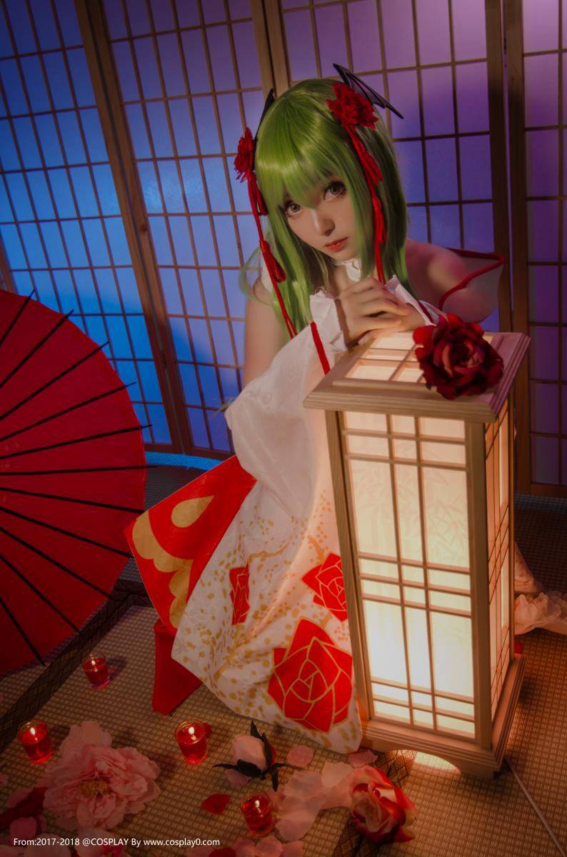 Cosplay福利/反叛的鲁路修c.c.白丝美女日系和服Cosplay图片