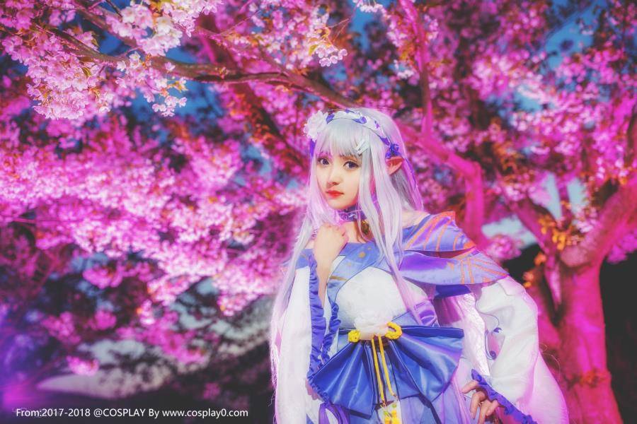 Cosplay福利/Re:从零开始的异世界生活爱蜜莉雅白丝萝莉Cos图片