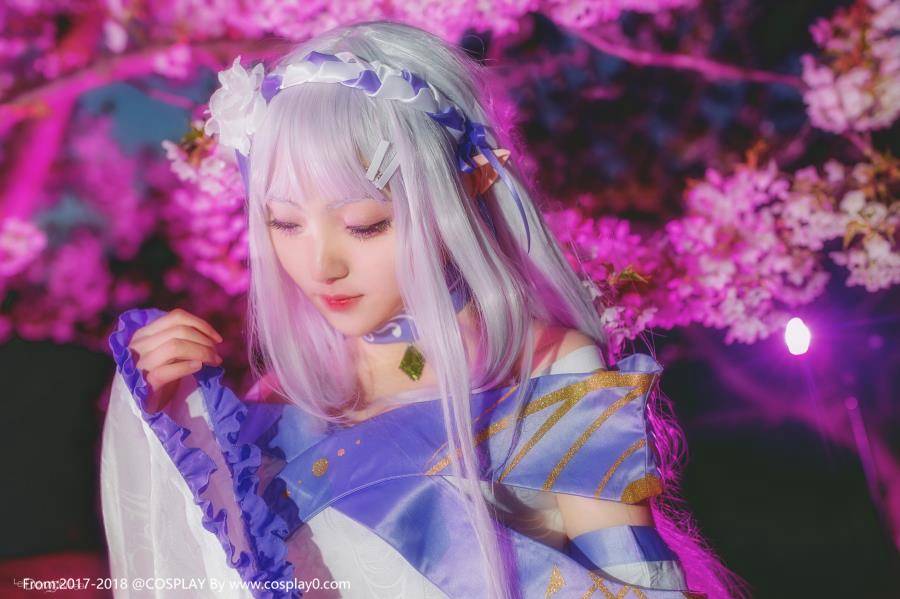 Cosplay福利/Re:从零开始的异世界生活爱蜜莉雅白丝萝莉Cos图片