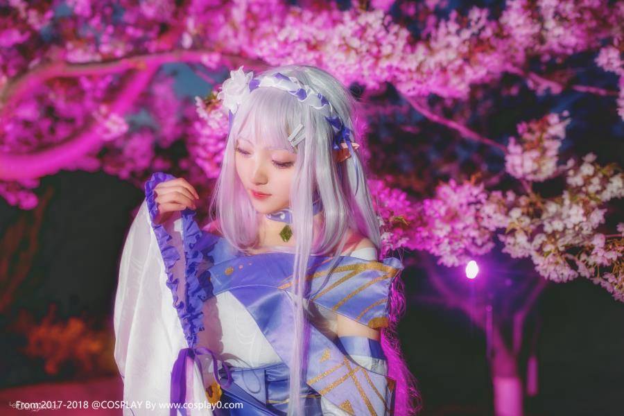 Cosplay福利/Re:从零开始的异世界生活爱蜜莉雅白丝萝莉Cos图片